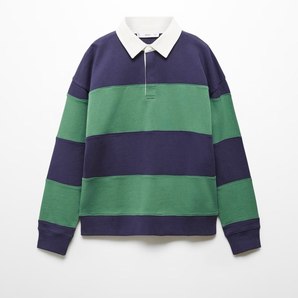 Mango Striped Polo Shirt